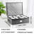 4 Pcs Cup And Mug Storage Box Stemware Storage Cases Containers Holds 12 Coffee Mug And Tea Cup,Grey