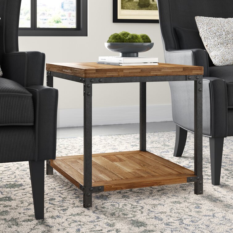 Athena Solid Wood End Table  Living room end tables, Living room side table,  Wood end tables