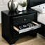 Table de chevet moderne noire avec 3 tiroirs et pour la chambre à coucher Grace 3, accessoire