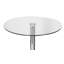 Round Glass Top Metal Base Dining Table