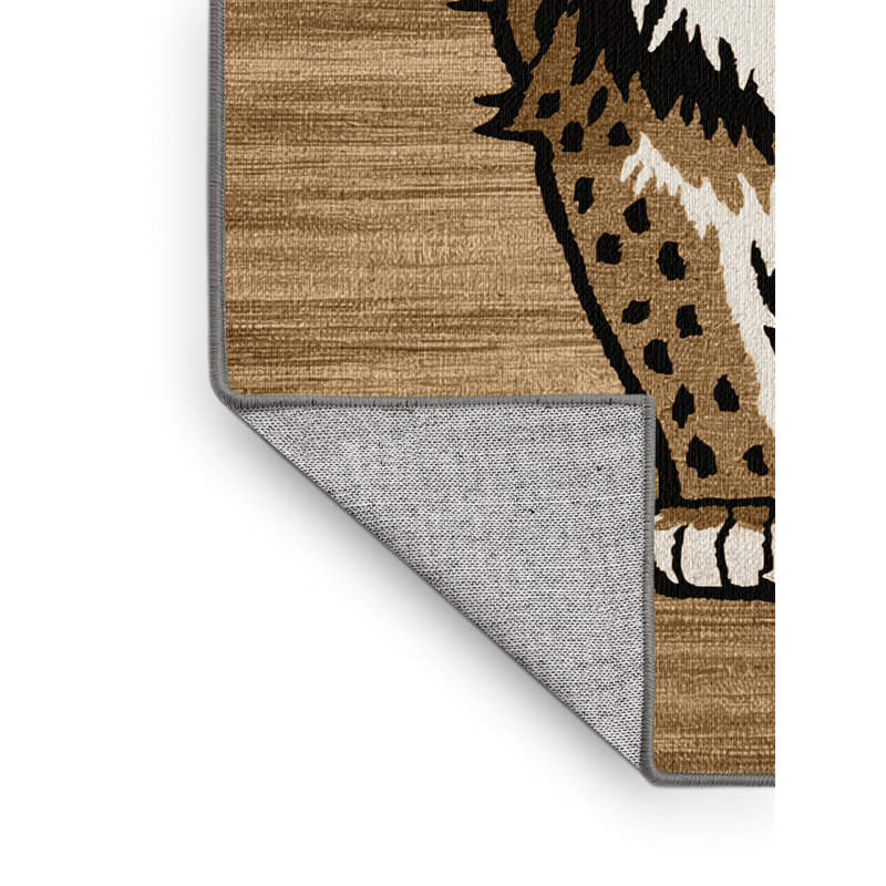Washable Siberian Lynx Big Cats Area Rug, Rectangle 2' x 3'