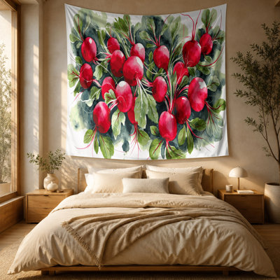 Tapisserie murale légumes et radis