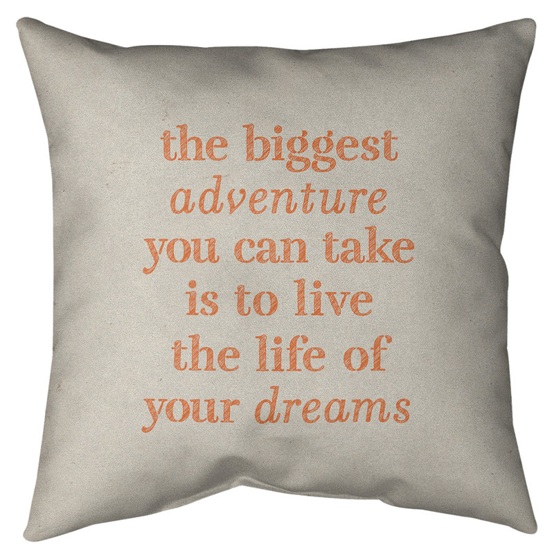 Coussin de sol, 28 po x 28 po, Blanc / Orange