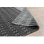 Gray Hand-Knotted Wool Dotted Linear Bands Geometric Modern Contemporary Carpet Rug-1618170231