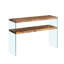 Console moderne en noyer et verre