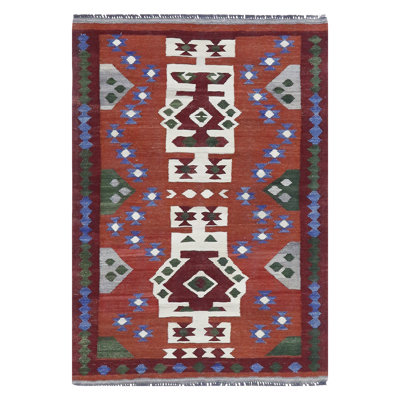Ruby Red Kilim 3'4" x 4'10"