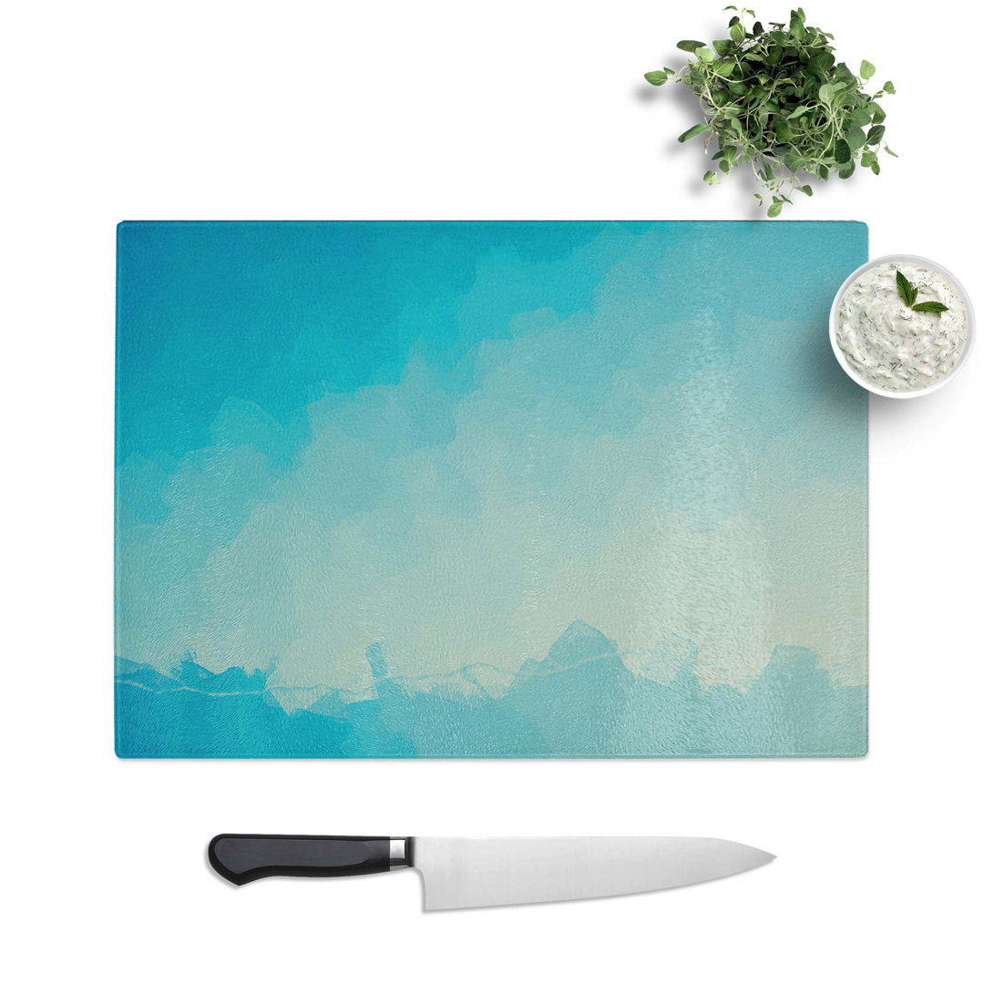 Tempered Glass Mountains Chopping Board
