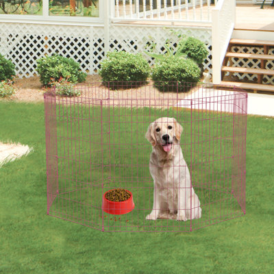 Clôture pour chien pliable en métal à 8 panneaux Puppy Pet