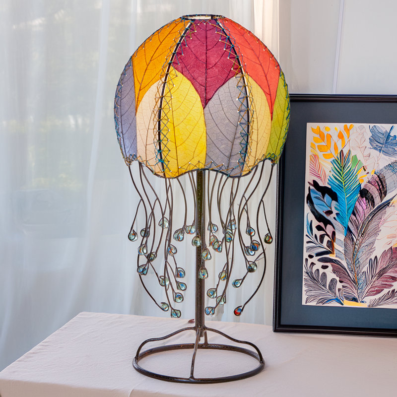 Vestfold Metal Novelty Lamp, Green/Natural/Sea Blue