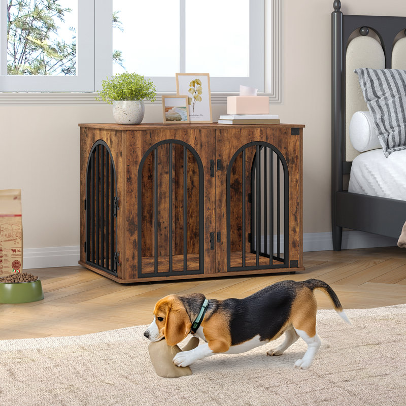 Pet Crate, Rustic Brown