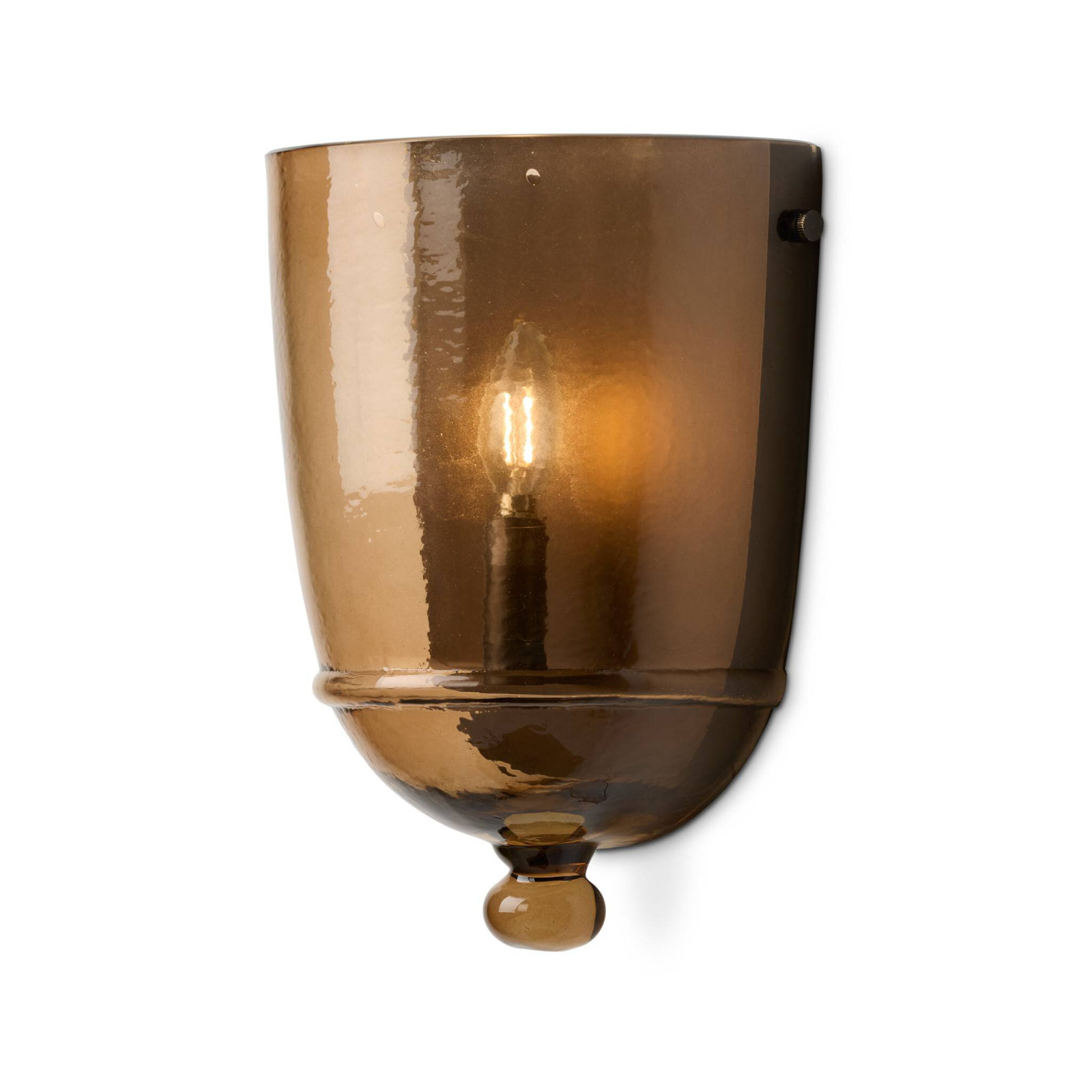 Cerie Sconce, Smoked Brown Hammered Glass