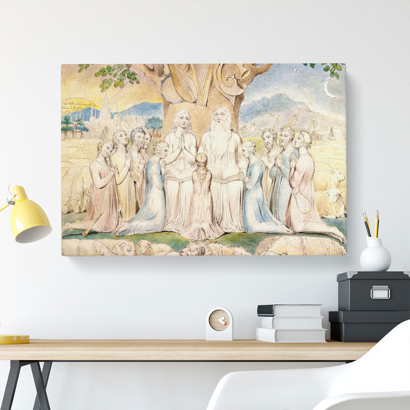 Job And His Family by William Blake - Wrapped Canvas, 35cm H x 50cm W x 3cm D