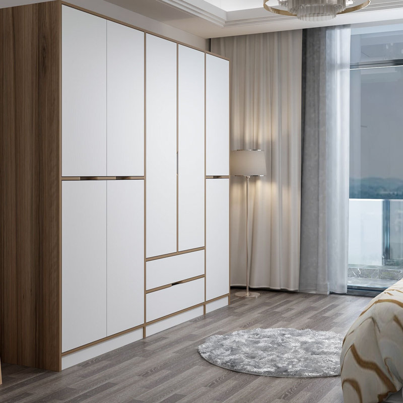 Elina Manufactured Wood Wardrobe, White