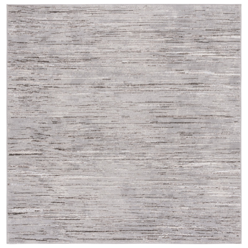 Gray and Light Gray Tufted Handmade Washable Rectangular Rug