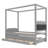 Riviera Princess Canopy Platform Bed with Upholstered Headboard, Trundle & 3 Drawers-122581939-122581940