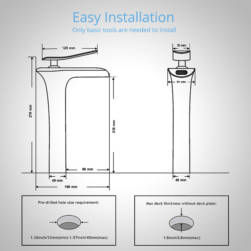 Single-handle Bathroom Faucet with Drain Assembly, Oil Rubbed Bronze