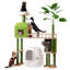 Arbre à chat en bois de 147 cm avec grande niche, perchoir supérieur et support pour plante artificielle