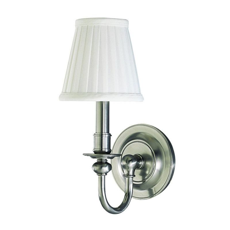 Newport 1 - Light Armed Sconce, Satin Nickel
