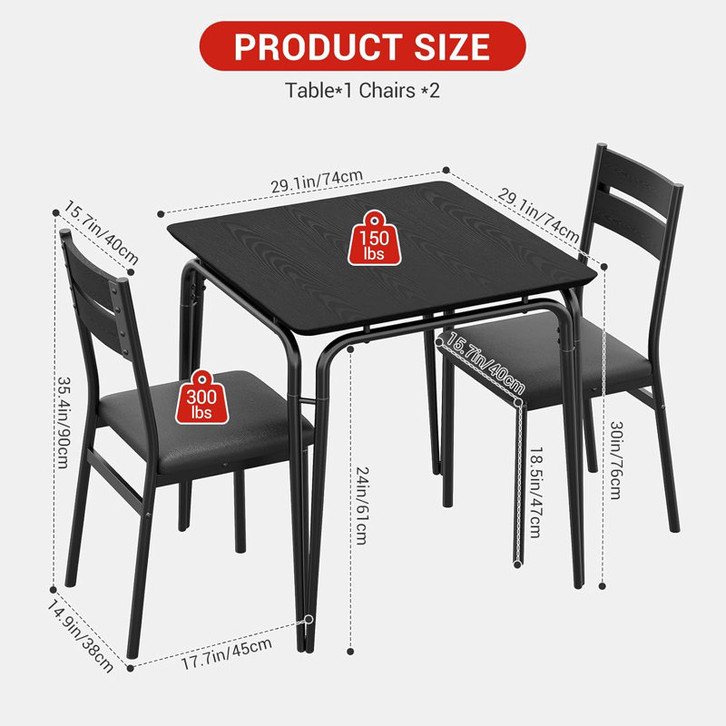 Dining Set, Black, Black, Black, Black