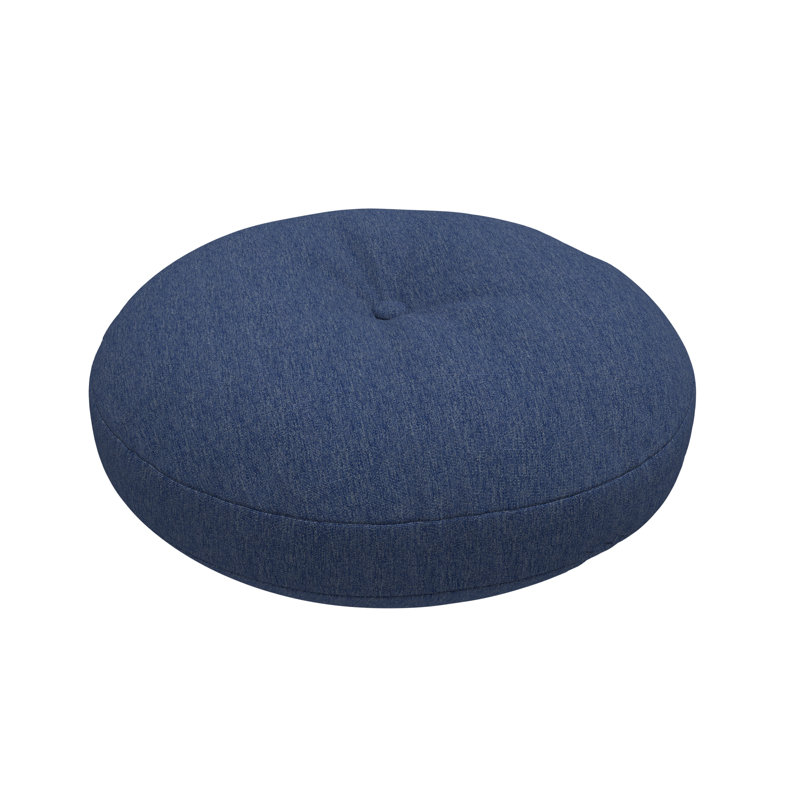 Coussin intérieur / extérieur, housse de coussin ronde de 16 pouces avec insert, Rond 16 po, Marine