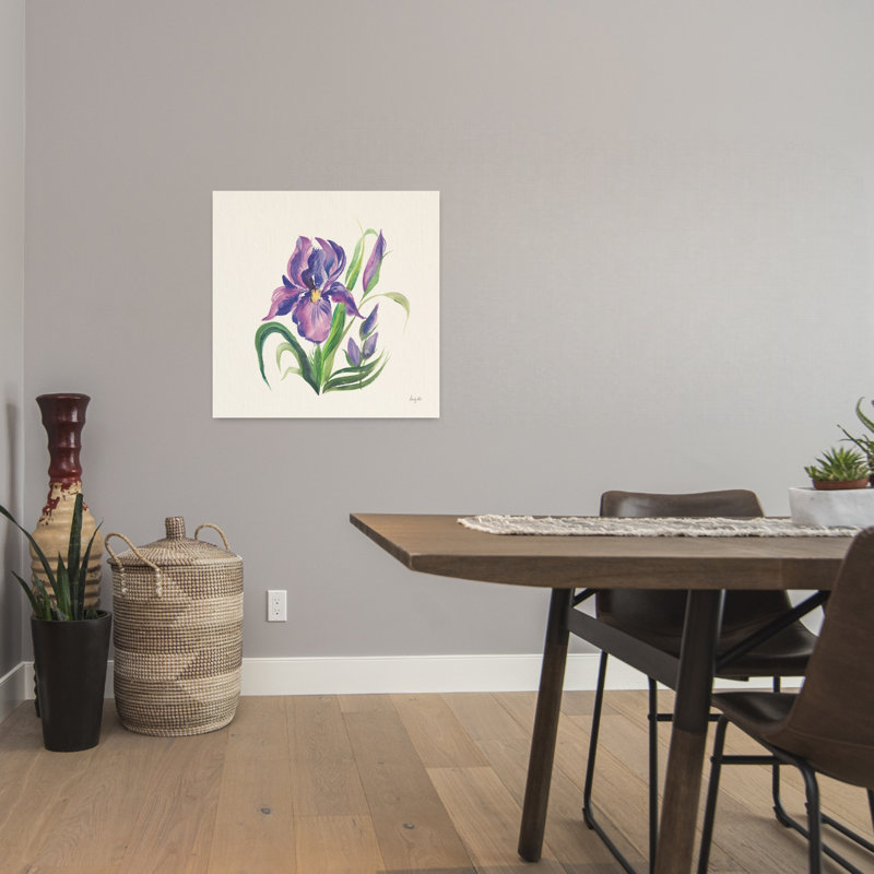 Easter Bloom II Contemporary Iris Flower Spring Art, 24" H x 24" W