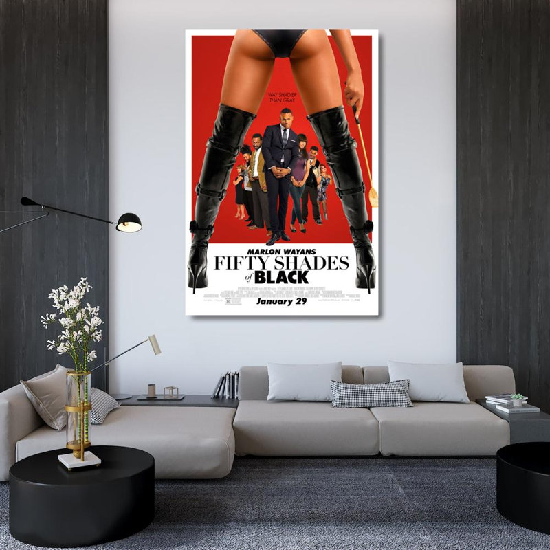 Cinquante nuances de noir, H 48 po x l 32 po
