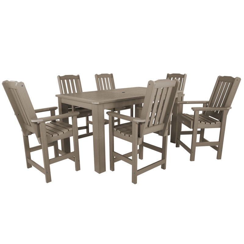 Ensemble repas pour 6 personnes Kile, Brun bois, L 72 po x l 42 po x H 36 po