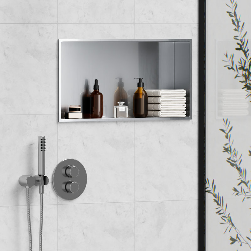 Nickel brossé Eclat 24 po X P 12 po H x 4 po D Niche de douche, Nickel brossé