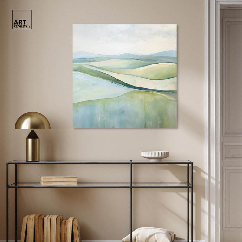 «Flowing Hillscape» par Art Remedy, H 30 po x l 30 po x P 1,5 po, Toile tendue