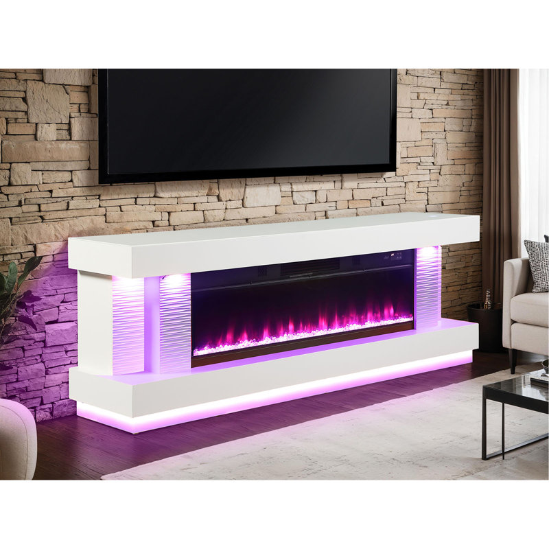 Clumm 71-Inch Tv Stand With Electric Fire Place