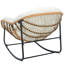 Chaise berçante d'extérieur avec coussins Baden