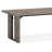 Ada Executive Office Desk, 71 Inch Rectangular Grey Top, Black Metal