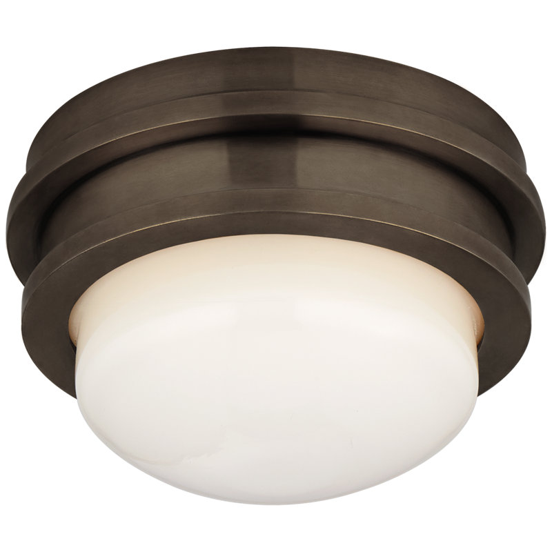 Chapman & Myers Launceton 5" Solitaire Flush Mount, Bronze