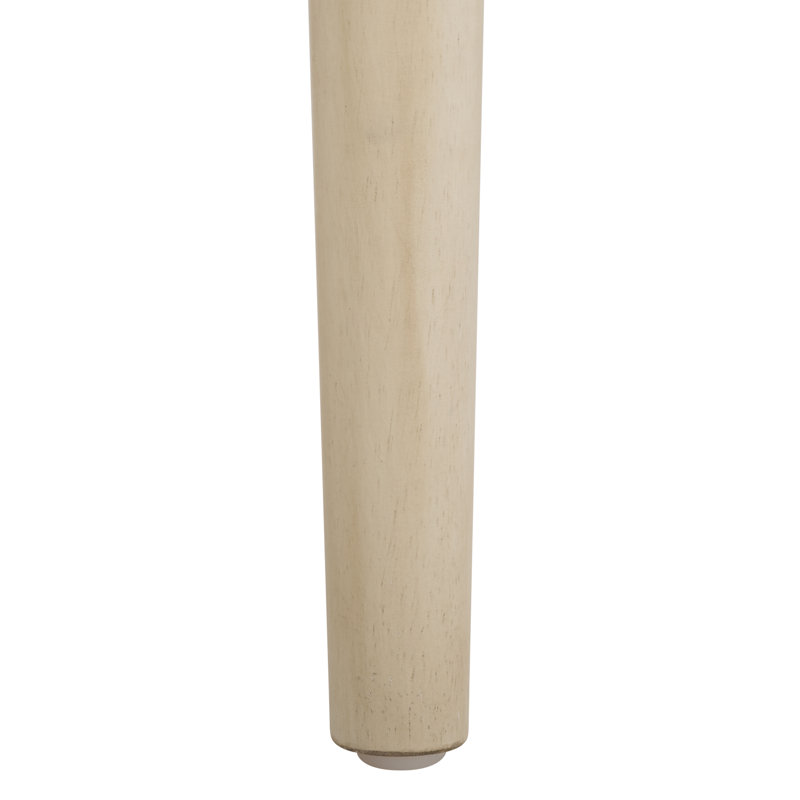 Chaise rembourrée en bois massif Kieran, Crème / Ivoire