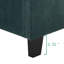 Grand lit rembourré Modern Velvet