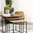 Natural and Black 3-piece Nesting Table