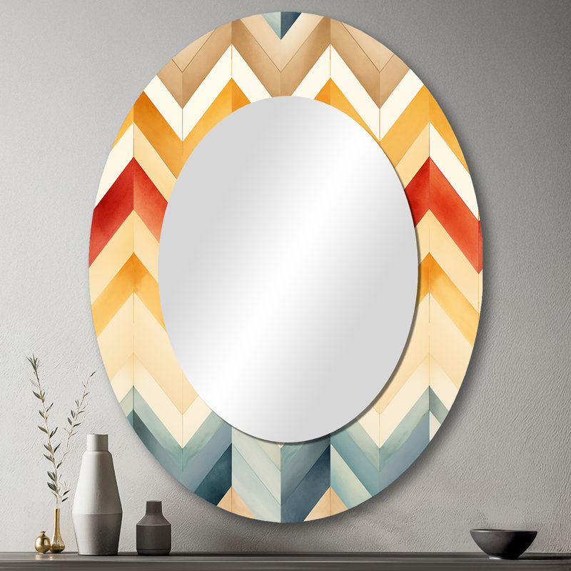 Rétro chevron ivoire rétro Boho, H 43 po x l 33 po