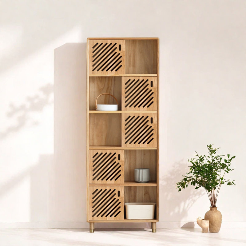 Bibliothèque moderne et polyvalente, (5 tablettes) H 73,6 po x l 26,7 po x P 12,5 po