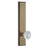 Grandeur Carré Tall Plate Pasage with Versailles Crystal Door Knob