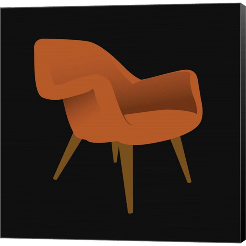 Chaise Mid Century II - impression sur toile tendue, H 24 po x l 24 po x P 1,5 po