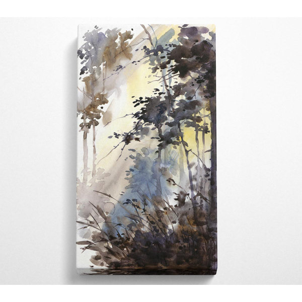 Union Rustic Chocolate Woodland - Wrapped Canvas Print | Wayfair.co.uk