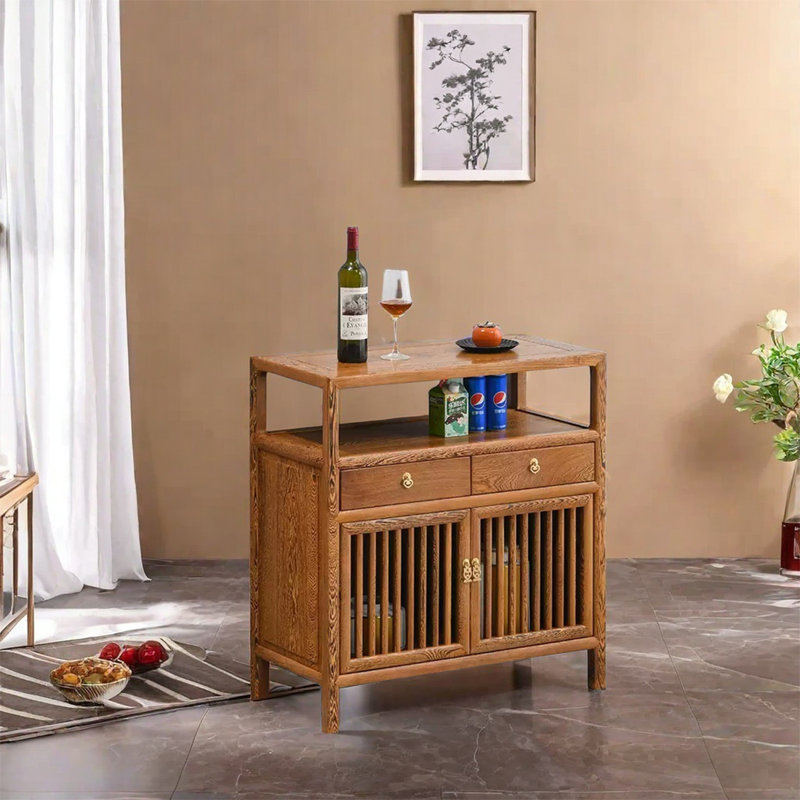 Storage Cabinet with Open and Closed Compartments