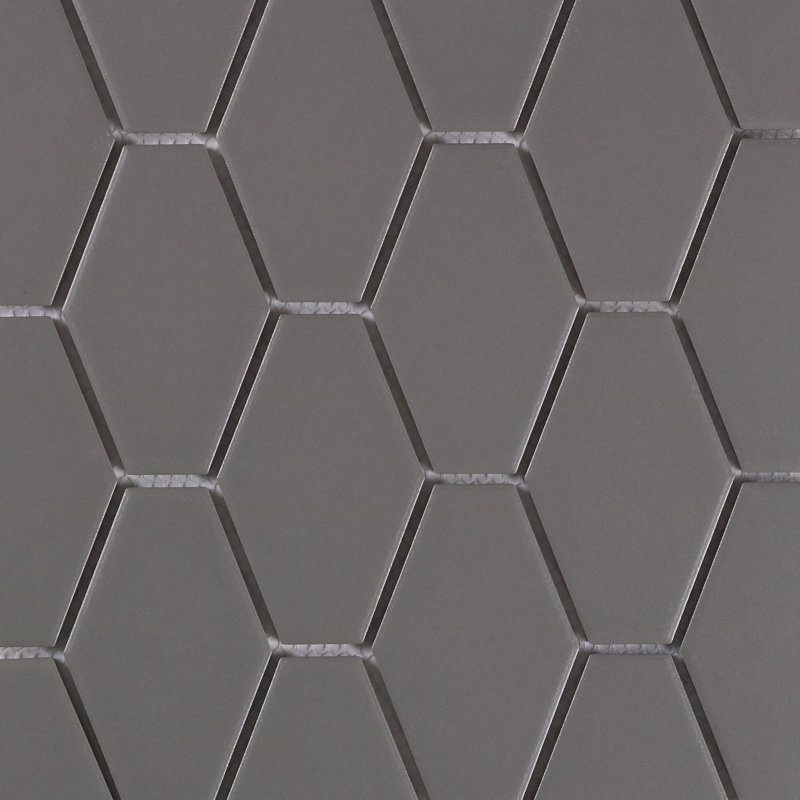 Perfection 2.36" X 3.74" Porcelain Elongated Hexagon Mosaic Wall & Floor Tile, Gray