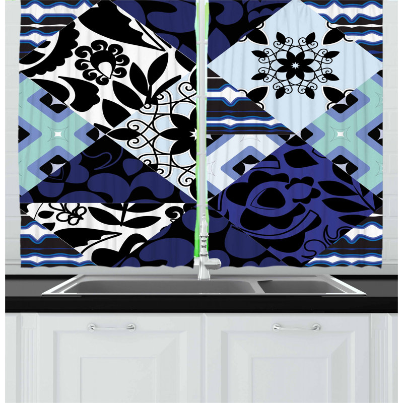Patchwork Pointed Kitchen Curtain