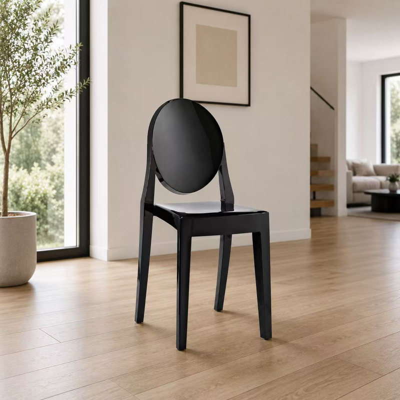 Chaises d'appoint de salle à manger Casper, Noir, 4