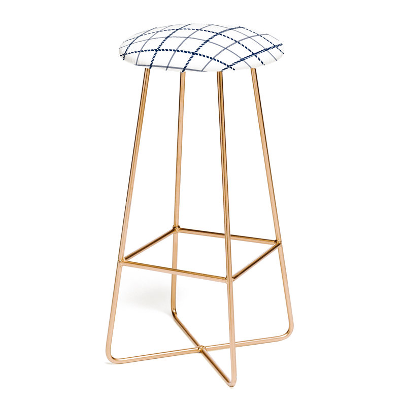 Upholstered Faux Leather Counter Stool