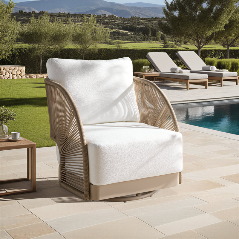 Chaise d'extérieur pivotante Adelandra