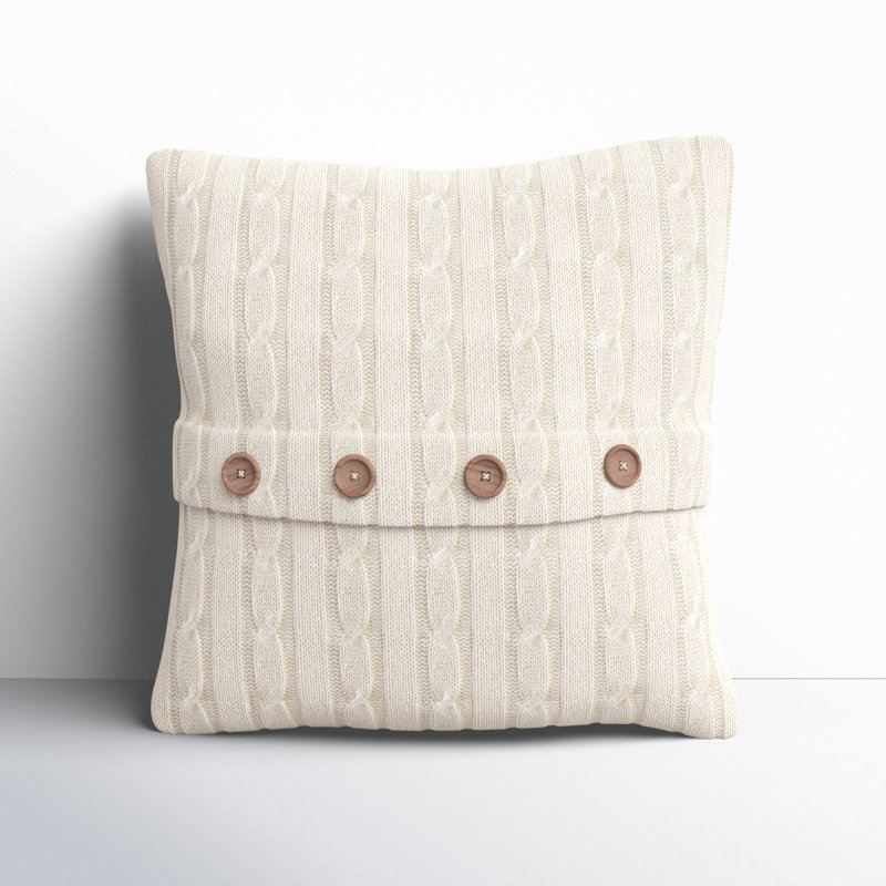 Housse et insert de coussin en coton Harrietstown, Crème