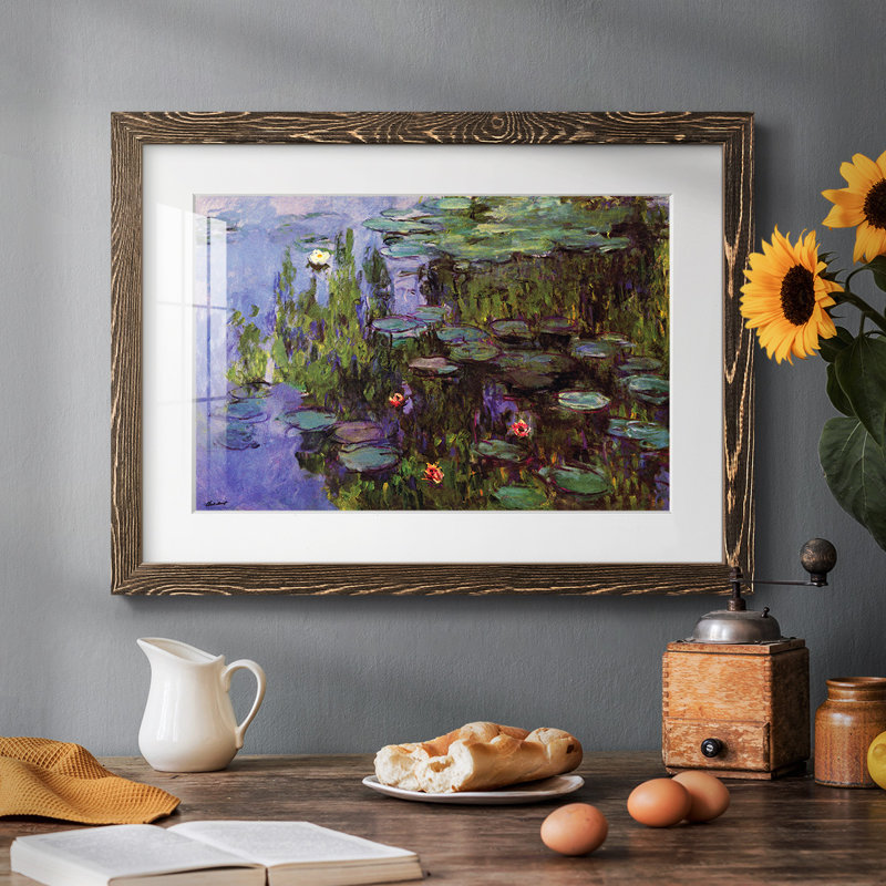 " Gardens " by Claude Monet, 28" H x 42" W , Walnut