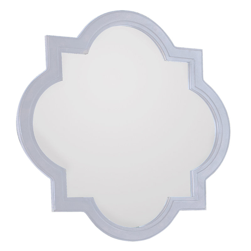 Cremeans Wood Flat Wall Mirror, White, 32" H x 32" W x 1" D